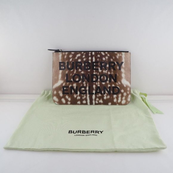 BURBERRY LONDON ENGLAND Clutch bag business bag Brown Cowhide Women - Picture 8 of 9